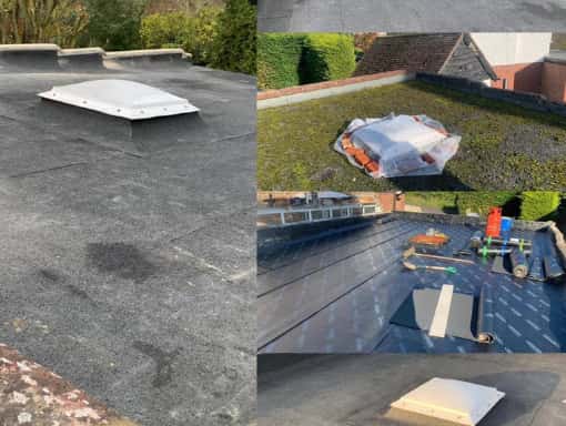 This is a photo of a flat roof being installed in Eastbourne. Installed by Eastbourne Roofing Solutions